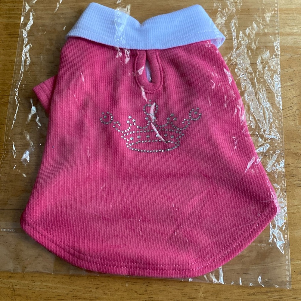 Poochy dog dress size S with decor Crown new